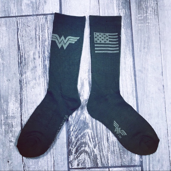 Other - Wonder Woman Marvel US Army Green Socks
